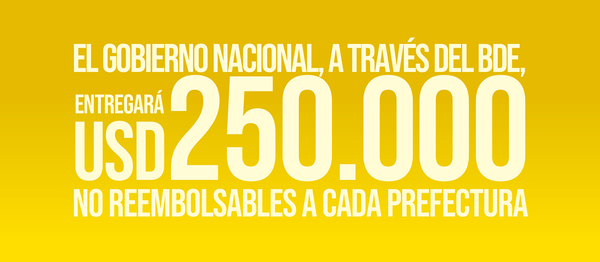 Gobierno nacional entregará USD 250 mil no reembolsables a GAD provinciales para atención de emergencia sanitaria