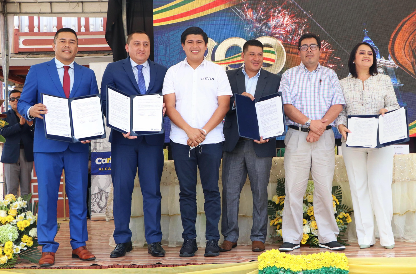 MÁS DE USD 5.3 MILLONES PARA OBRAS DE DESARROLLO EN ZARUMA, LAS LAJAS, MARCABELÍ Y PIÑAS