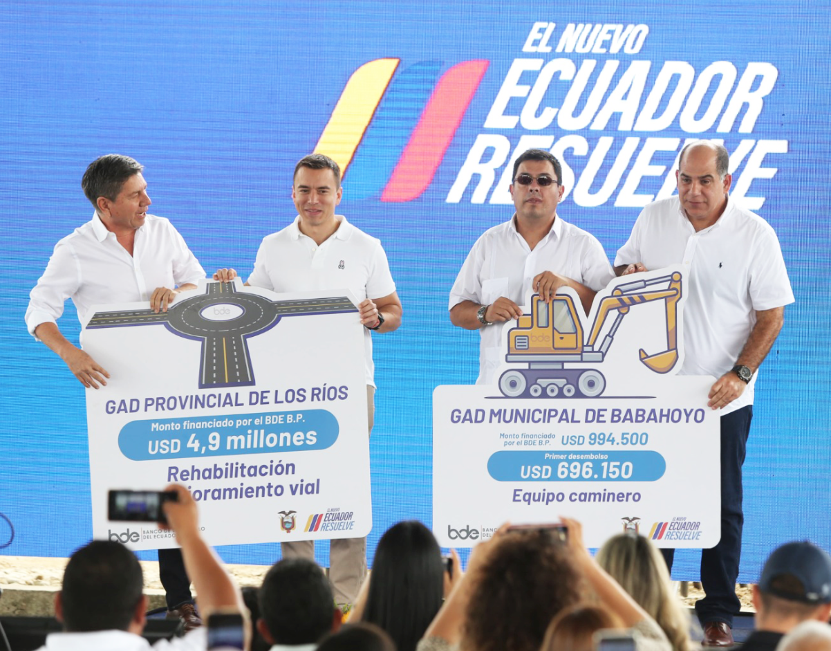 BDE B.P. OTORGA NUEVOS FINANCIAMIENTOS E INAUGURA VÍA EN BENEFICIO DE LA POBLACIÓN DE LA PROVINCIA DE LOS RÍOS