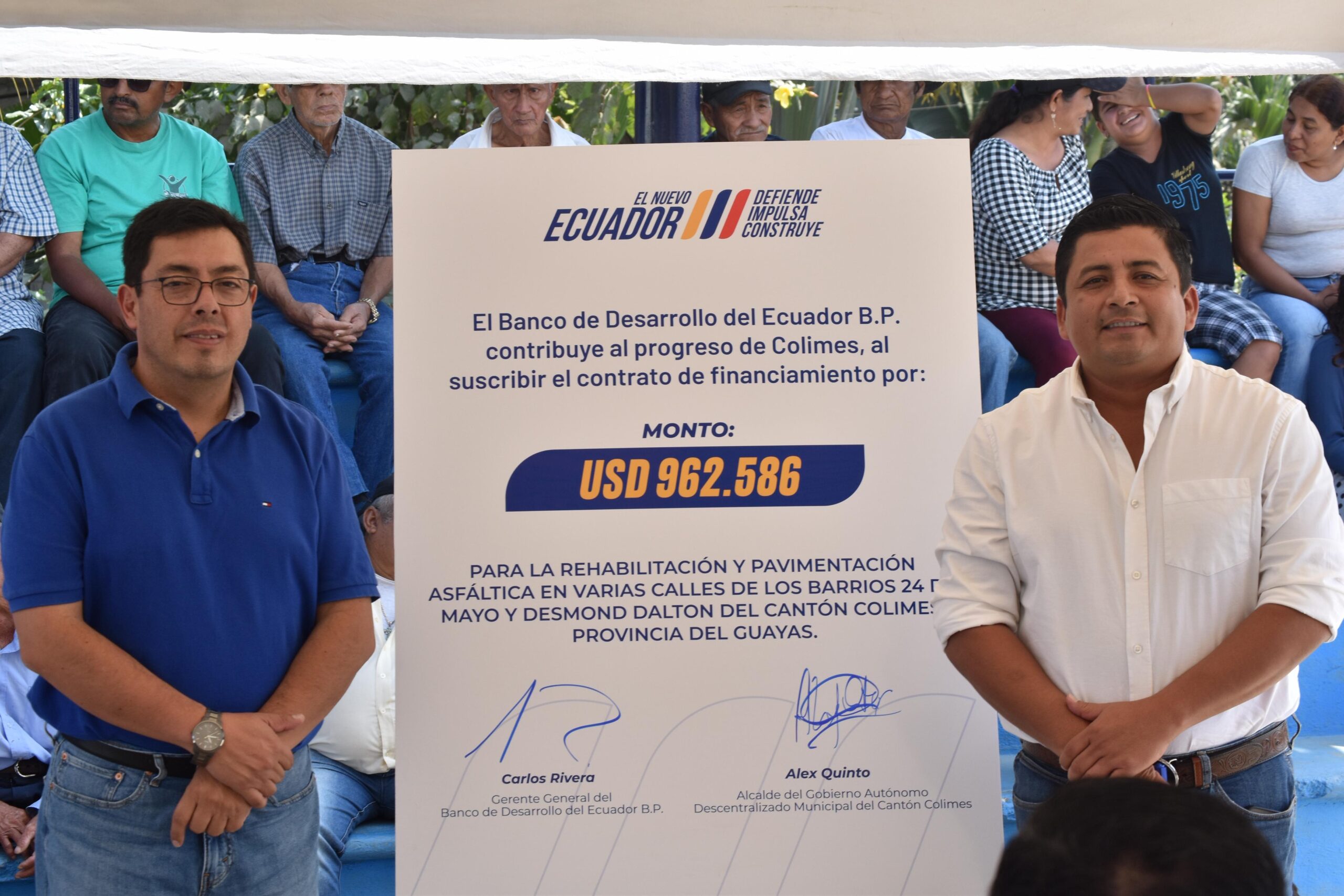GRACIAS AL BDE B.P, EL CANTÓN COLIMES AVANZA CON OBRAS QUE CAMBIAN VIDAS