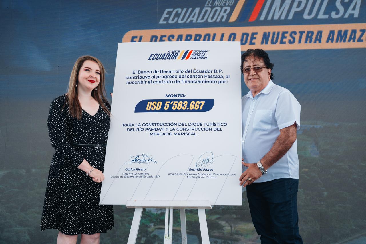 BDE B.P. FINANCIA OBRAS POR USD 5.5 MILLONES PARA IMPULSAR EL DESARROLLO TURÍSTICO Y SOCIAL DE PASTAZA