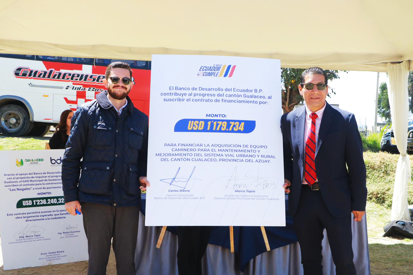 BDE B.P. FORTALECE INFRAESTRUCTURA VIAL DE GUALACEO