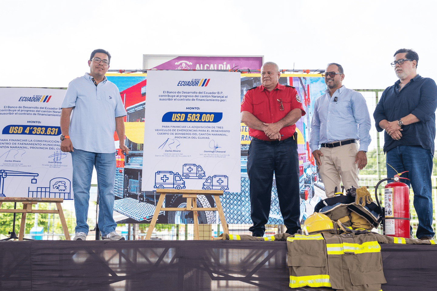 EL BDE B.P. IMPULSA EL DESARROLLO Y LA SEGURIDAD CIUDADANA DE NARANJAL CON LA ENTREGA DE FINANCIAMIENTOS