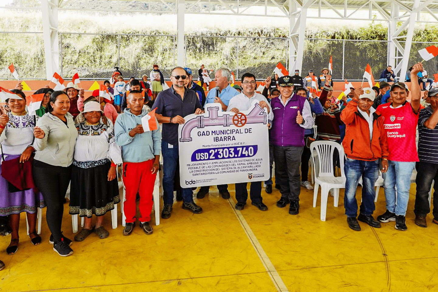 EL BDE B.P. FINANCIA OBRAS DE AGUA POTABLE Y SANEAMIENTO PARA COMUNIDADES DE IBARRA