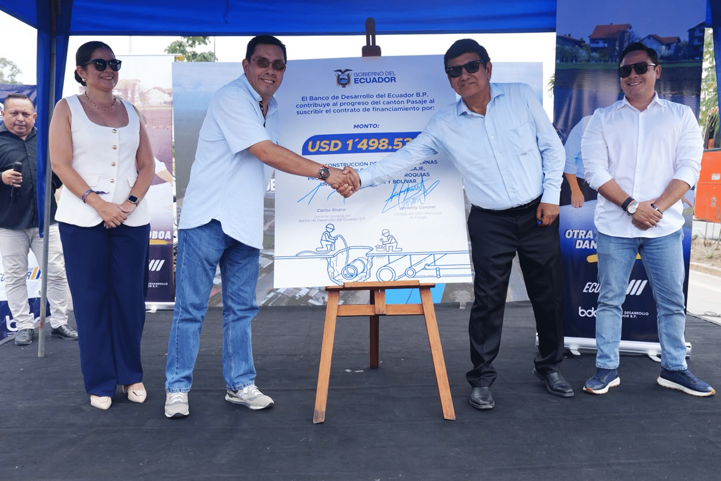 PASAJE AVANZA CON MÁS DE USD 2.4 MILLONES PARA OBRAS VIALES Y DE AGUA POTABLE, GRACIAS AL BDE B.P.